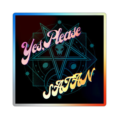 "Yes, Please" - Holographic Die-cut Stickers