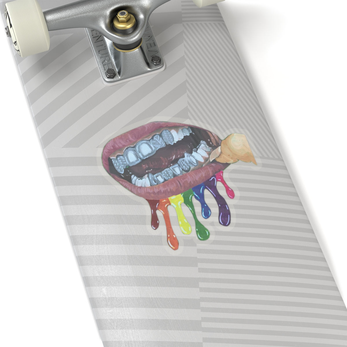 Rainbow Drip Grillz Stickers