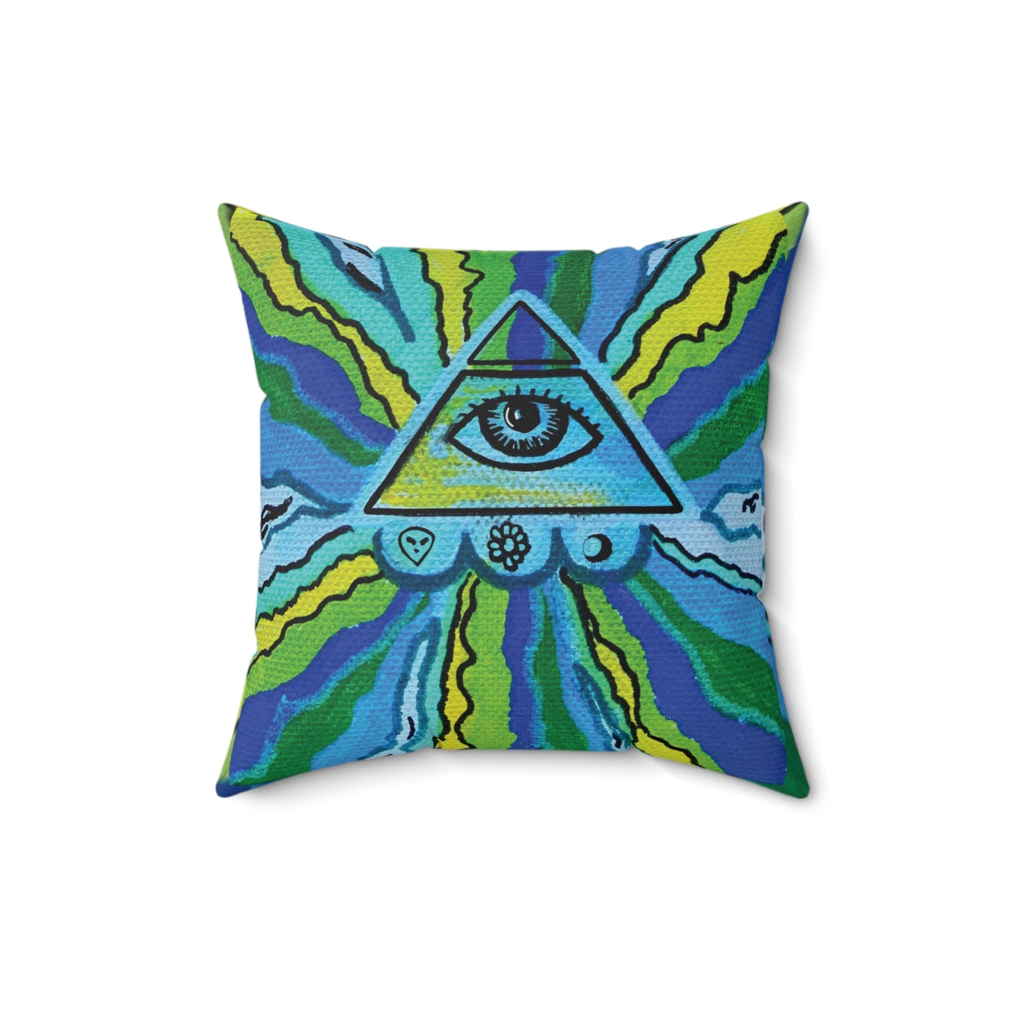 Funky Pyramid  Square Throw Pillow