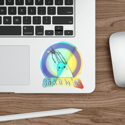 Narwal Holographic Die-cut Stickers