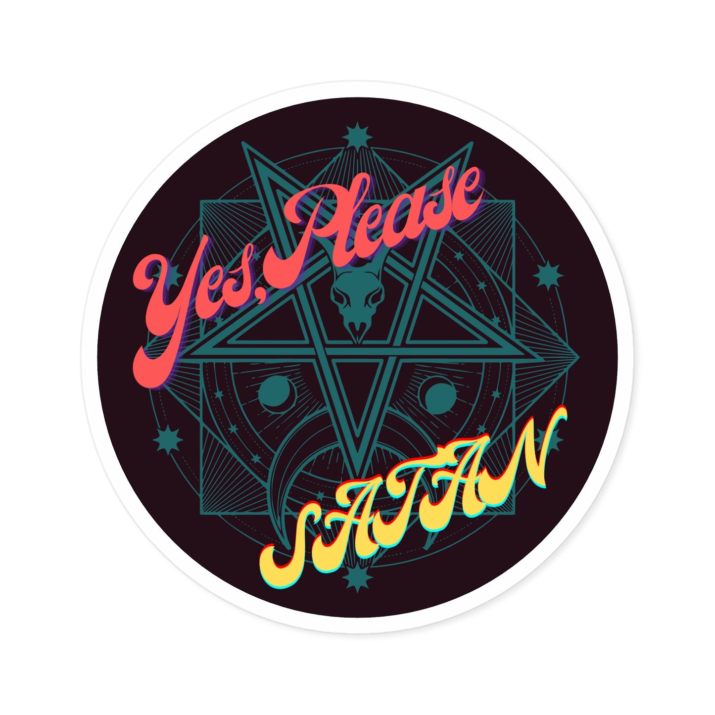 "Yes ,Please" - Round Stickers, Indoor\Outdoor