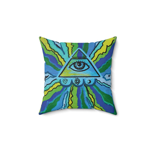 Funky Pyramid  Square Throw Pillow