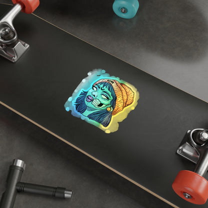 Zombie Babe Holographic Die-cut Stickers